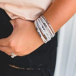 Bosuk Jewelry Clearance The Falls City Bracelt In Snake Print