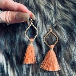 Gypsy Waltz Rio Vista Fringe Earrings In Peach 8 Gypsy Waltz Rio Vista Fringe Earrings In Peach