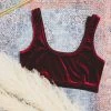 Better Be SCREENBUSTER Velvet Crop Bralette In Burgundy