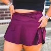 Gypsy Waltz Hallsville Athletic Skirt In Maroon In Curvy New 1 Gypsy Waltz Hallsville Athletic Skirt In Maroon In Curvy New