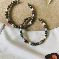 Bosuk Jewelry The Jewett Hoop Earrings In Multicolor