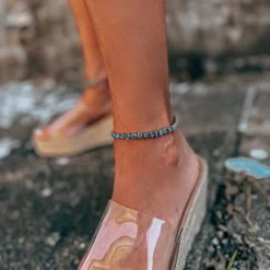 Gypsy Waltz Annona Sapphire Rhinestone Anklet/Bracelet New