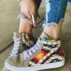 Miami Shoe The Poteet Studded Orange Aztec Sneakers Clearance