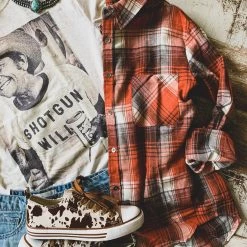 La Mel The Bardwell Flannel In Ginger Clearance 13 La Mel The Bardwell Flannel In Ginger Clearance