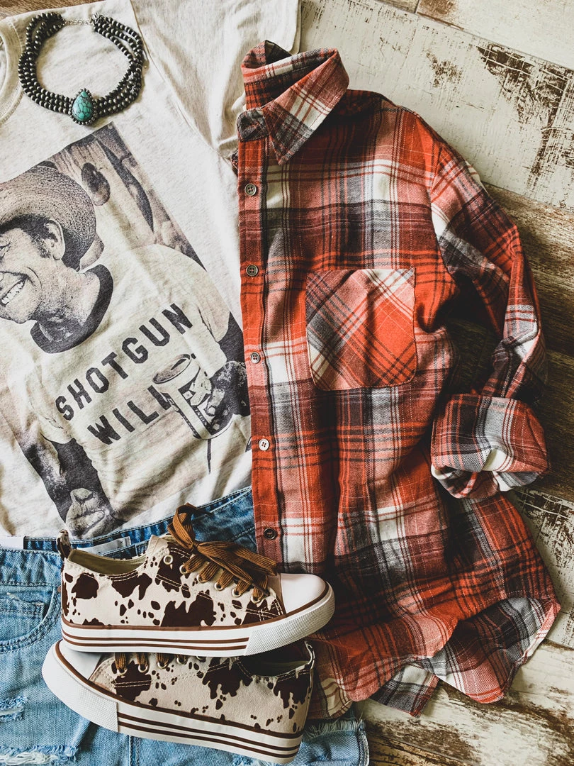 La Mel The Bardwell Flannel In Ginger Clearance 7 La Mel The Bardwell Flannel In Ginger Clearance