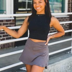 Gypsy Waltz Hallsville Athletic Skirt In Gray 14 Gypsy Waltz Hallsville Athletic Skirt In Gray