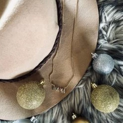 China SCREENBUSTER Gold MAMA Rhinestone Necklace