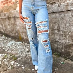 Gypsy Waltz New Owl Ranch Distressed Pants