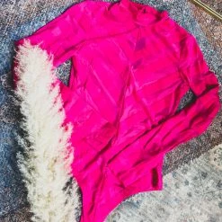 Shop Iris Basic Trinity Hot Pink Body Suit