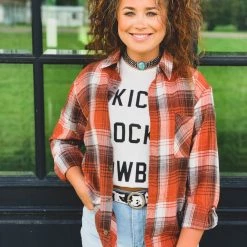 La Mel The Bardwell Flannel In Ginger Clearance 11 La Mel The Bardwell Flannel In Ginger Clearance