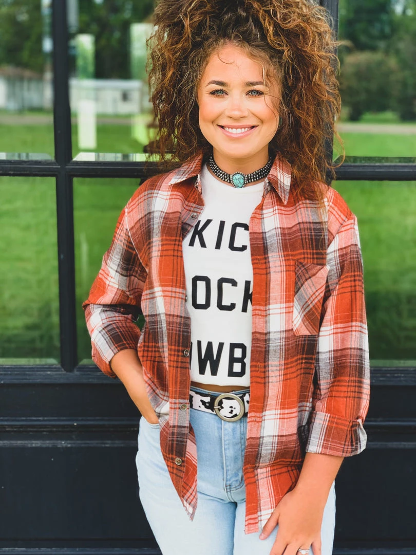 La Mel The Bardwell Flannel In Ginger Clearance 5 La Mel The Bardwell Flannel In Ginger Clearance