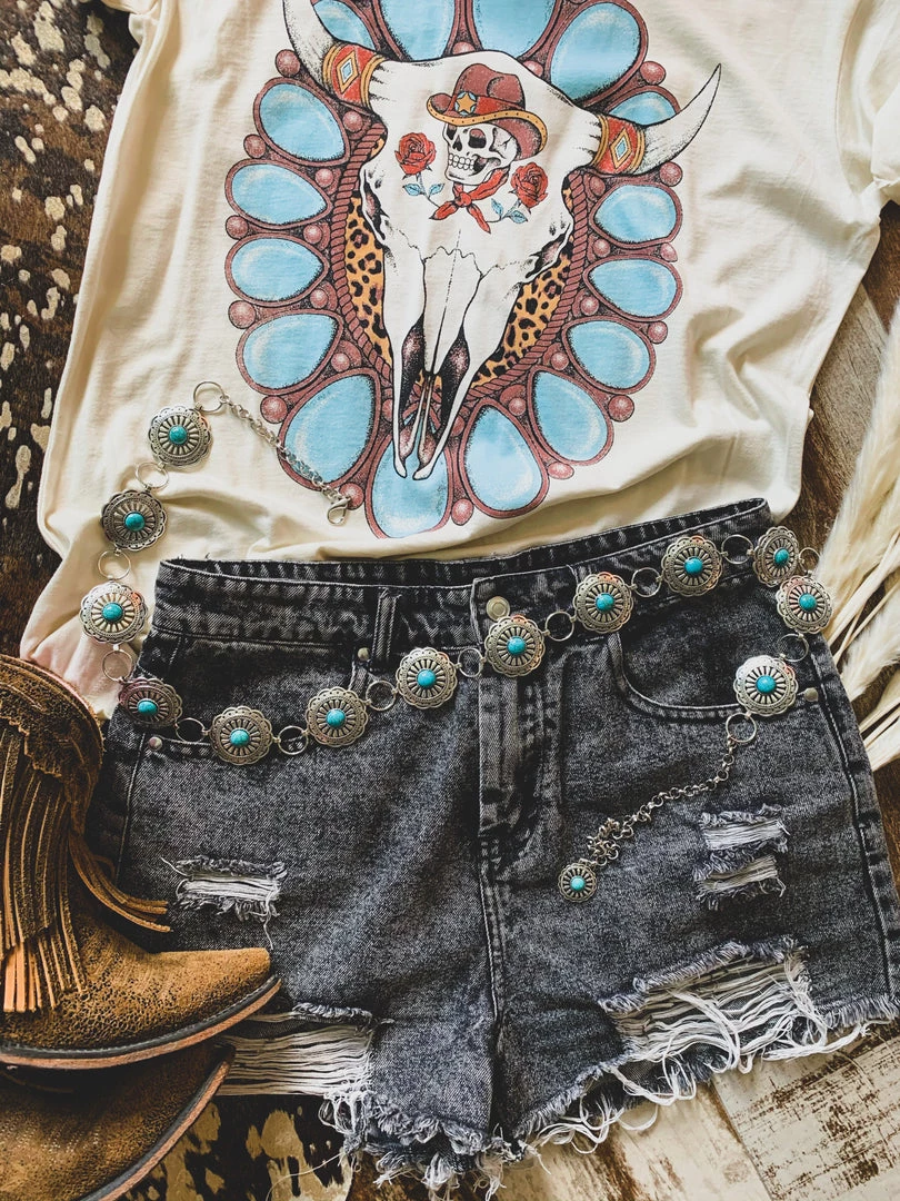 Anzell SCREENBUSTER Turquoise ROUND Concho Bellt Special Daily Deals 7 Anzell SCREENBUSTER Turquoise ROUND Concho Bellt Special Daily Deals