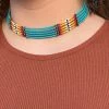 Gypsy Waltz Jewelry Pittsburg Beaded Choker In Turquoise