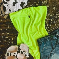 Heart And Hips The Taft Body Suit In Neon Clothing