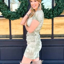 La Mel Schertz Dresss In Olive - FINAL SALE