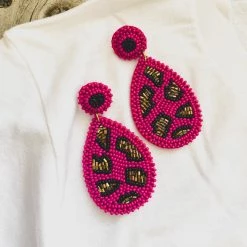 Bosuk Jewelry The Temple Earring In Fuchsia