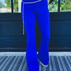 Gypsy Waltz Ropesville Bell Bottoms In Royal Blue