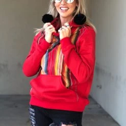 Gypsy Waltz Clearance The Ennis Hoodie In Red (S-3x)