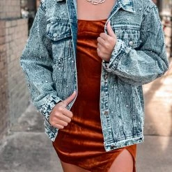 Gypsy Waltz Arlington Rhinestone Denim Jacket Clothing