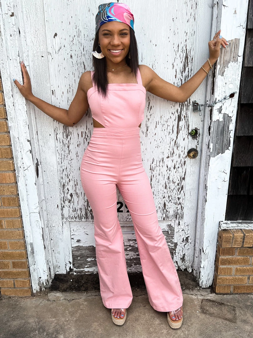 Gypsy Waltz New Jasper Pink Denim Jumpsuit 11 Gypsy Waltz New Jasper Pink Denim Jumpsuit