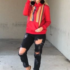 Gypsy Waltz Clearance The Ennis Hoodie In Red (S-3x)