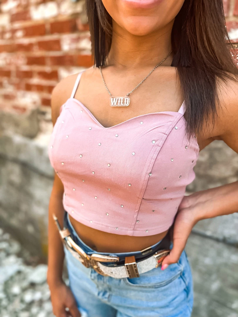 Gypsy Waltz Hearne Rhinestone Top In Pink Clothing 6 Gypsy Waltz Hearne Rhinestone Top In Pink Clothing