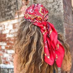 Cap Zone SCREENBUSTER Wild Rag Head Scarf In Paisley Peony Special Daily Deals