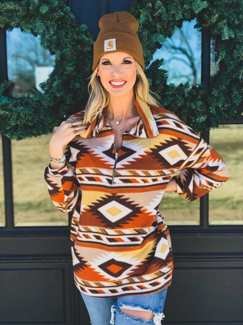 Lovely J Clearance The Archer City Pullover In Rust (S-3X) - FINAL SALE 3 Lovely J Clearance The Archer City Pullover In Rust (S-3X) - FINAL SALE