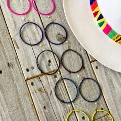 Bosuk Jewelry SCREENBUSTER Beaded Hoop Earrings Special Daily Deals