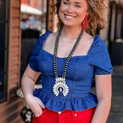 Shop Iris Basic Clothing Bailey Denim Crop Top 14 Shop Iris Basic Clothing Bailey Denim Crop Top