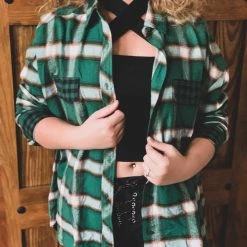 Gypsy Waltz Clothing Campbell Flannel In Green