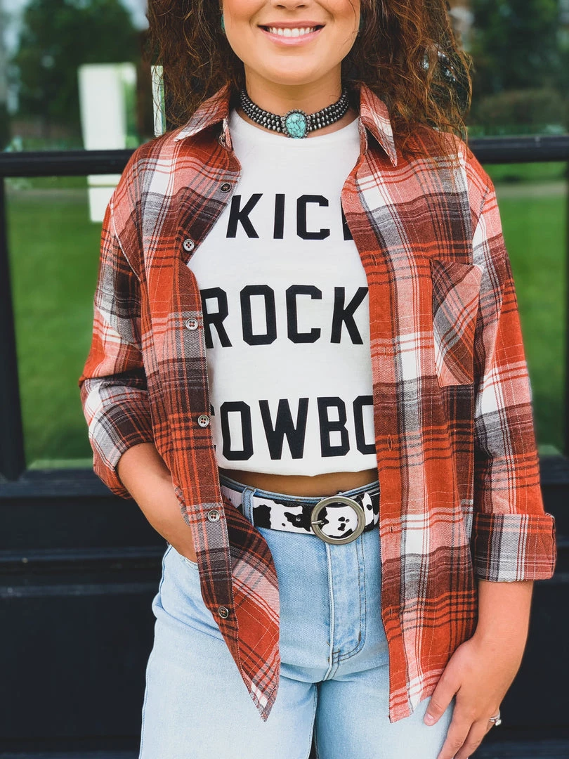 La Mel The Bardwell Flannel In Ginger Clearance 3 La Mel The Bardwell Flannel In Ginger Clearance