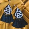Gypsy Waltz New Jayton Cow Print Earrings