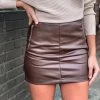 Gypsy Waltz Clothing La Villa Leather Skirt In Brown 1 Gypsy Waltz Clothing La Villa Leather Skirt In Brown