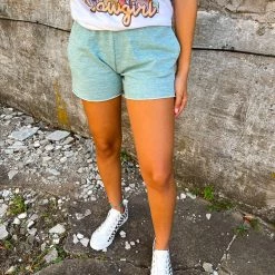 Gypsy Waltz New Hondo Lounge Shorts In Heathered Blue