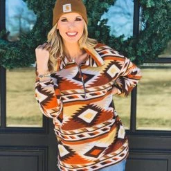 Lovely J Clearance The Archer City Pullover In Rust (S-3X) - FINAL SALE 13 Lovely J Clearance The Archer City Pullover In Rust (S-3X) - FINAL SALE