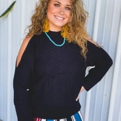 Miss Sparkling Clothing The Tioga Sweater In Black 15 Miss Sparkling Clothing The Tioga Sweater In Black