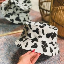 Anzell (fashion Go) SCREENBUSTER Cow Print Reversible Bucket Haat