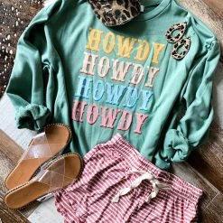 12 PM By MON AMI The Daisetta Sweatshirt In Sage Clothing