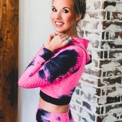 Ds Wholesale SCREENBUSTER Two Piece Hooded Scrunch Set In Pink