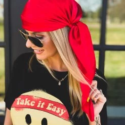 Cap Zone SCREENBUSTER Wild Rag Head Scarf In Red Special Daily Deals