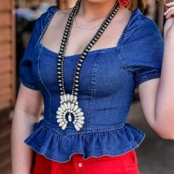 Shop Iris Basic Clothing Bailey Denim Crop Top 17 Shop Iris Basic Clothing Bailey Denim Crop Top