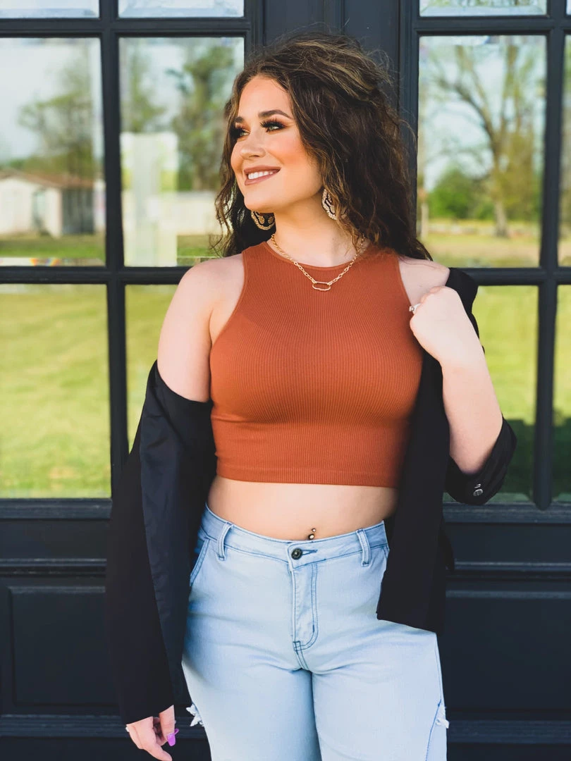 Gypsy Waltz Nevada Crop Top In Rust 8 Gypsy Waltz Nevada Crop Top In Rust