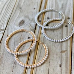 Anzell The Pearland Hoop Earrings (2 Colors) Jewelry