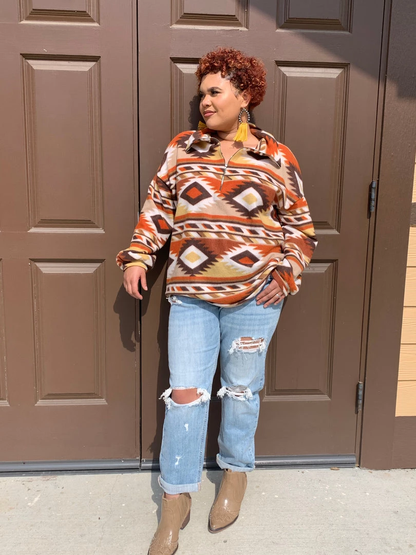 Lovely J Clearance The Archer City Pullover In Rust (S-3X) - FINAL SALE 10 Lovely J Clearance The Archer City Pullover In Rust (S-3X) - FINAL SALE