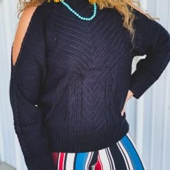 Miss Sparkling Clothing The Tioga Sweater In Black 23 Miss Sparkling Clothing The Tioga Sweater In Black