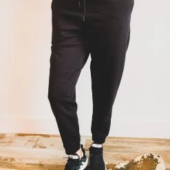 Zenana SCREENBUSTER Black Drawstring Joggrs