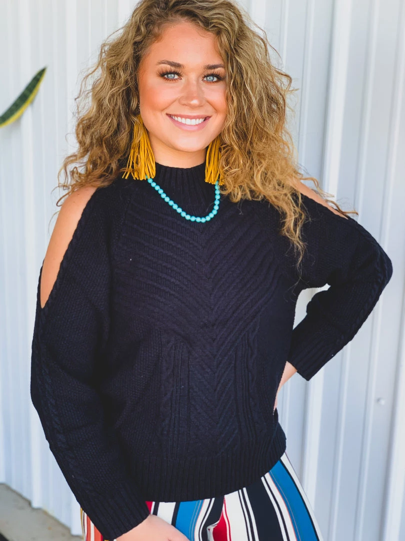 Miss Sparkling Clothing The Tioga Sweater In Black 9 Miss Sparkling Clothing The Tioga Sweater In Black
