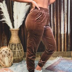 Better Be Special Daily Deals SCREENBUSTER Velvet Joggrs In Brown