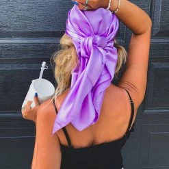 Cap Zone SCREENBUSTER Wild Rag Head Scarf In Lilac Special Daily Deals